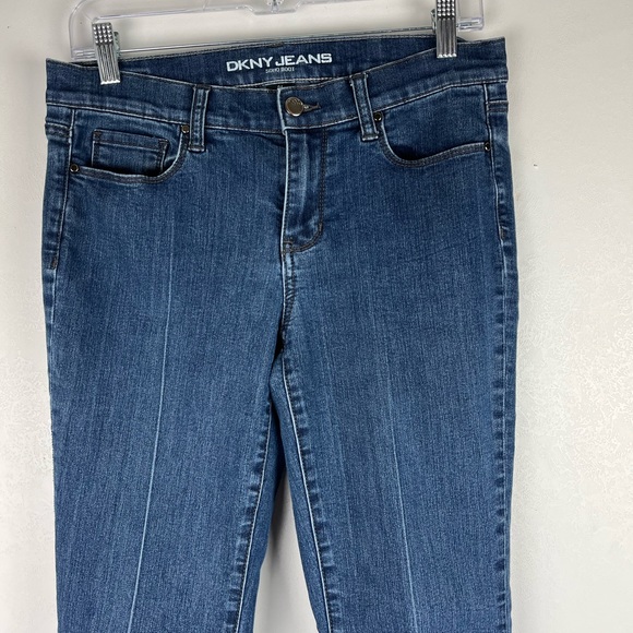 DKNY Soho Boot Jeans Dark Blue Mid Rise Bootcut Womens 4 Denim Casual - Picture 2 of 10